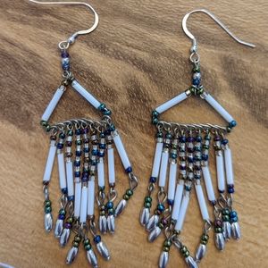 3 PAIRS BEADED EARRINGS